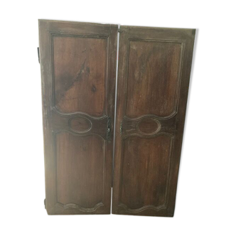 Pair of old walnut doors