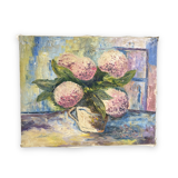 Oil on canvas Still Life with Flowers signed A. Bureau