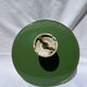 Antique wall lamp with an enamelled metal shade and porcelain.