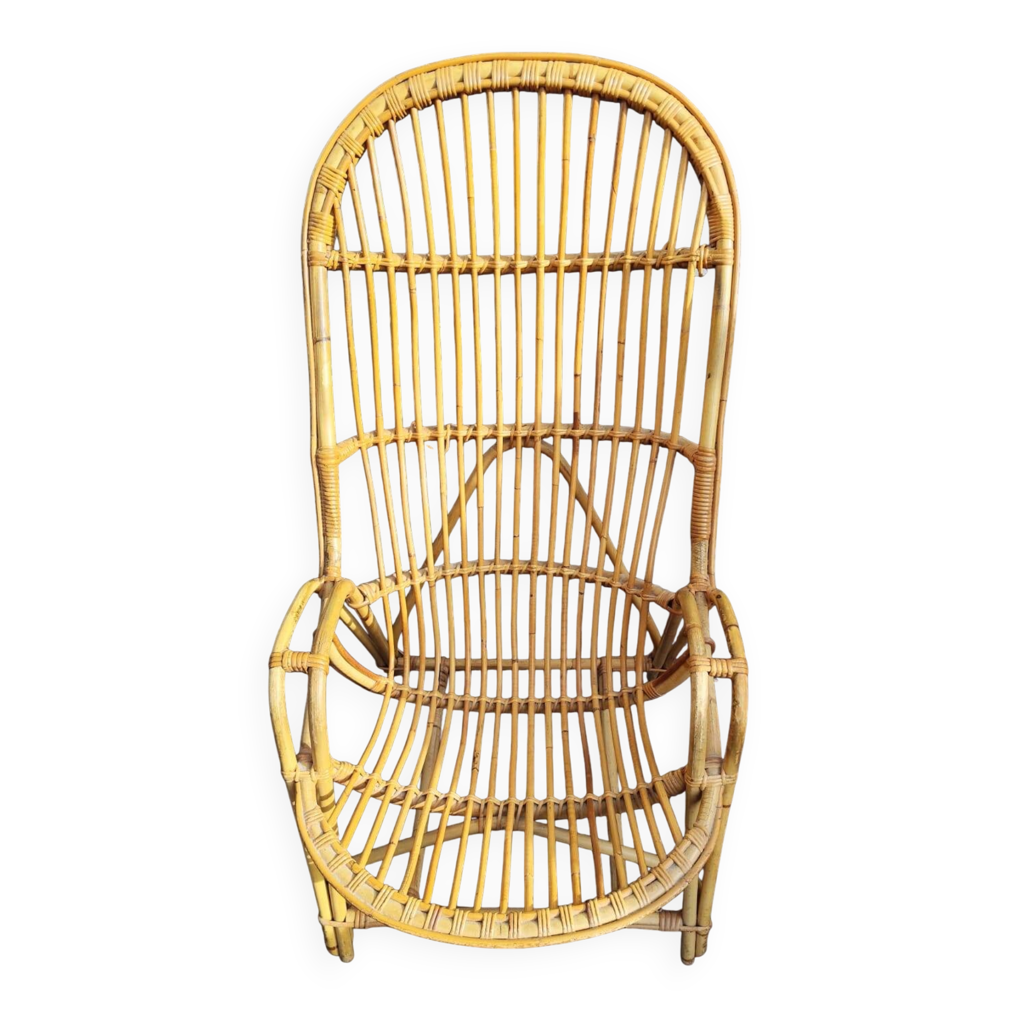 Vintage rattan armchair
