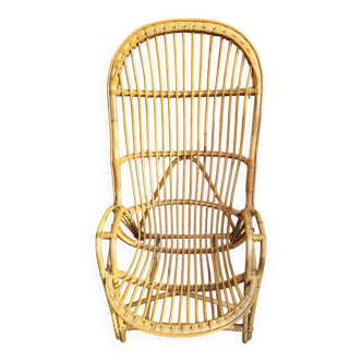 Fauteuil en rotin vintage