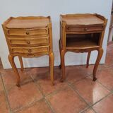 Paire de chevets style Louis XV en merisier