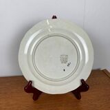 Set de 2 assiettes Choisy le roi , terre de fer , motif floral, fin XIXème