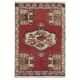 Hand-knotted Small Rug. Door Mat. Turkish Wool Seat Cover. Entryway Mat. Kitchen Rug. Vintage Bath Mat