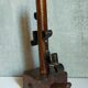 Rustic candle holder Art-popular solid wood and vintage wrought iron