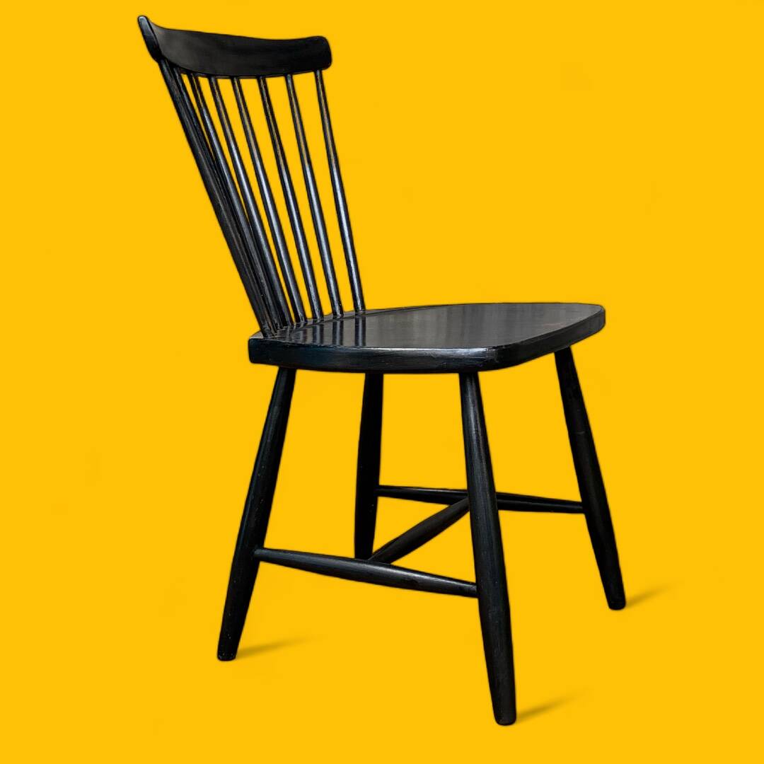 Chaise scandinave Sven Erik Fryklund pour HagaFors bois noirci 1950