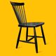Scandinavian chair Sven Erik Fryklund for HagaFors blackened wood 1950