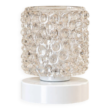 Bulby — Table lamp in transparent bubbled glass, vintage and contemporary.