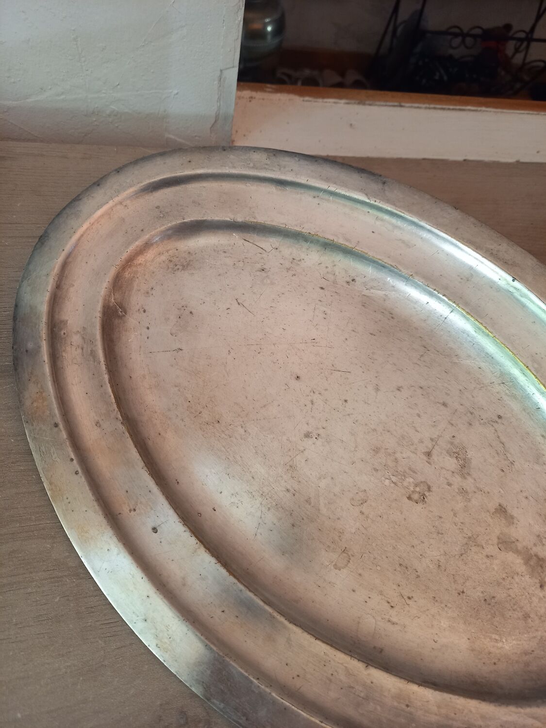 Oval silver plated dish