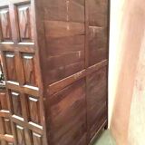 Monastery sideboard with four shutters in solid oak 20th century