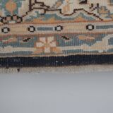 Handknotted Indigo Turkish Oushak Rug with Medallion 3'1" X 5'4"