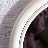 White rattan mirror 1970