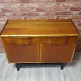 Refurbished neat retro chest of drawers, vintage, Poland, 60s