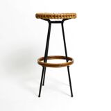 1960s bamboo bar stool by dirk van sliedregt for rohé noordwolde netherland