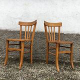 Pair of wooden chairs