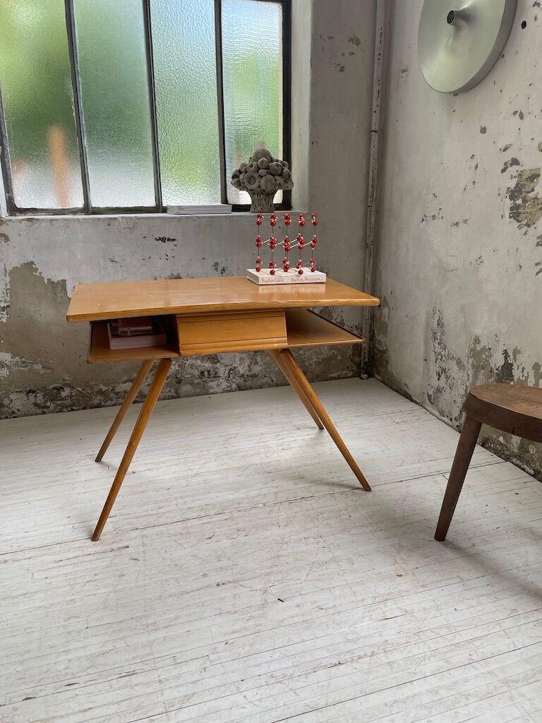 Vintage oak compass desk