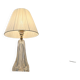 Vintage daum france 1960 crystal lamp base with pleated shade