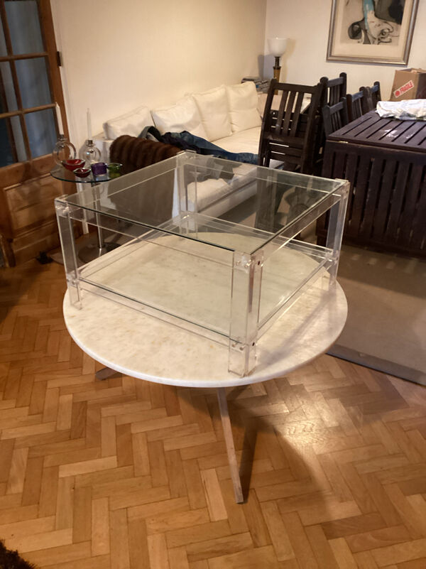 Table basse Plexiglass et verre