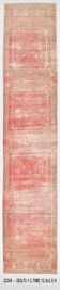 2x12 Stair Red & Pink Vintage Runner Rug, 73x382Cm