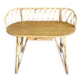 Rattan desk with 1 drawer ref JE