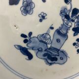 Plate in blue of China XVIII or XIXth Blue and white decoration