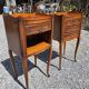 Pair of Louis XV style bedside tables in cherry wood.