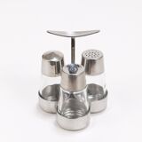 Set of condiments Marianne Denzel salt and pepper, Berndorf, Austria, 1960s