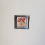 Handmade wall ceramic poppies bohemian countryside miniature