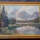 Anton J. Dembenski Oil on panel Mountain Lake Landscape