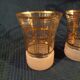 Carafe pitcher and crystal glass doree gilding old vintage gilding