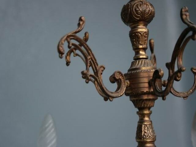 Chandelier in bronze 5 light rock