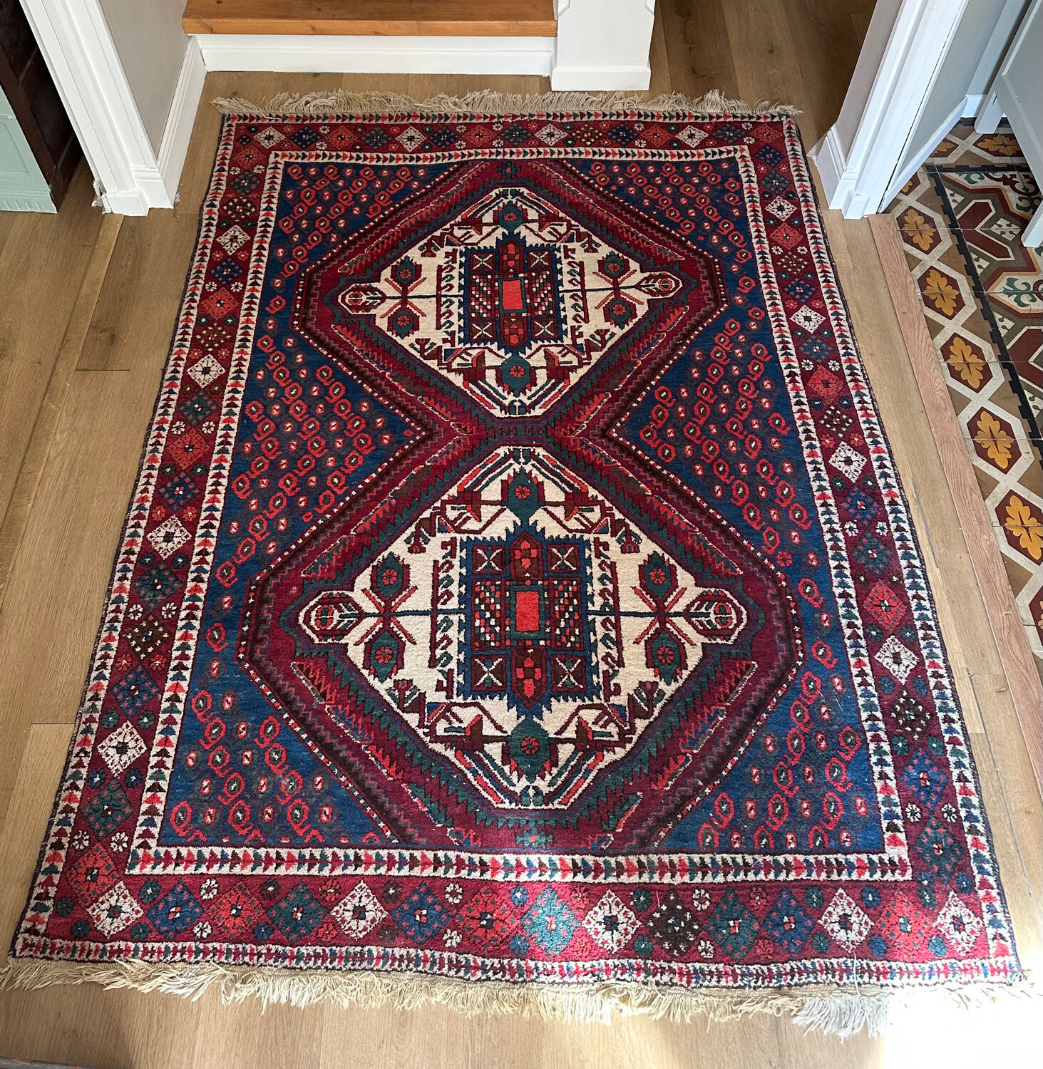 Vintage Shiraz Persian Carpet – House "Aux Trois Quartiers" – Knot wool