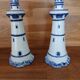 Paire de bougeoirs en forme de phare