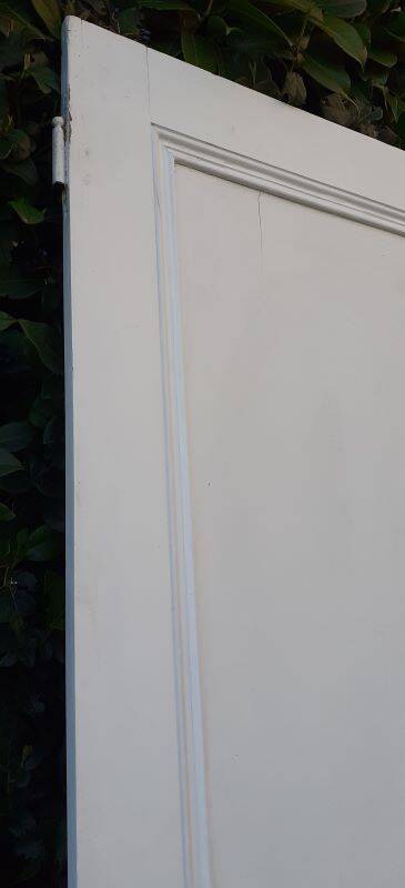 Communication door h216.5x87cm old paneled, molded