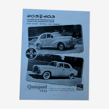 Publicité Peugeot années 50