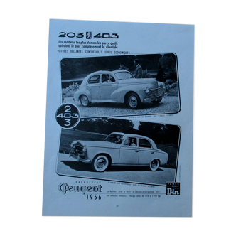 Publicité Peugeot années 50