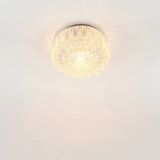 Mid-Century Modern Textured Glass Flush Mount from Limburg, Germany, 1970s
