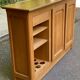1970s solid oak bar sideboard