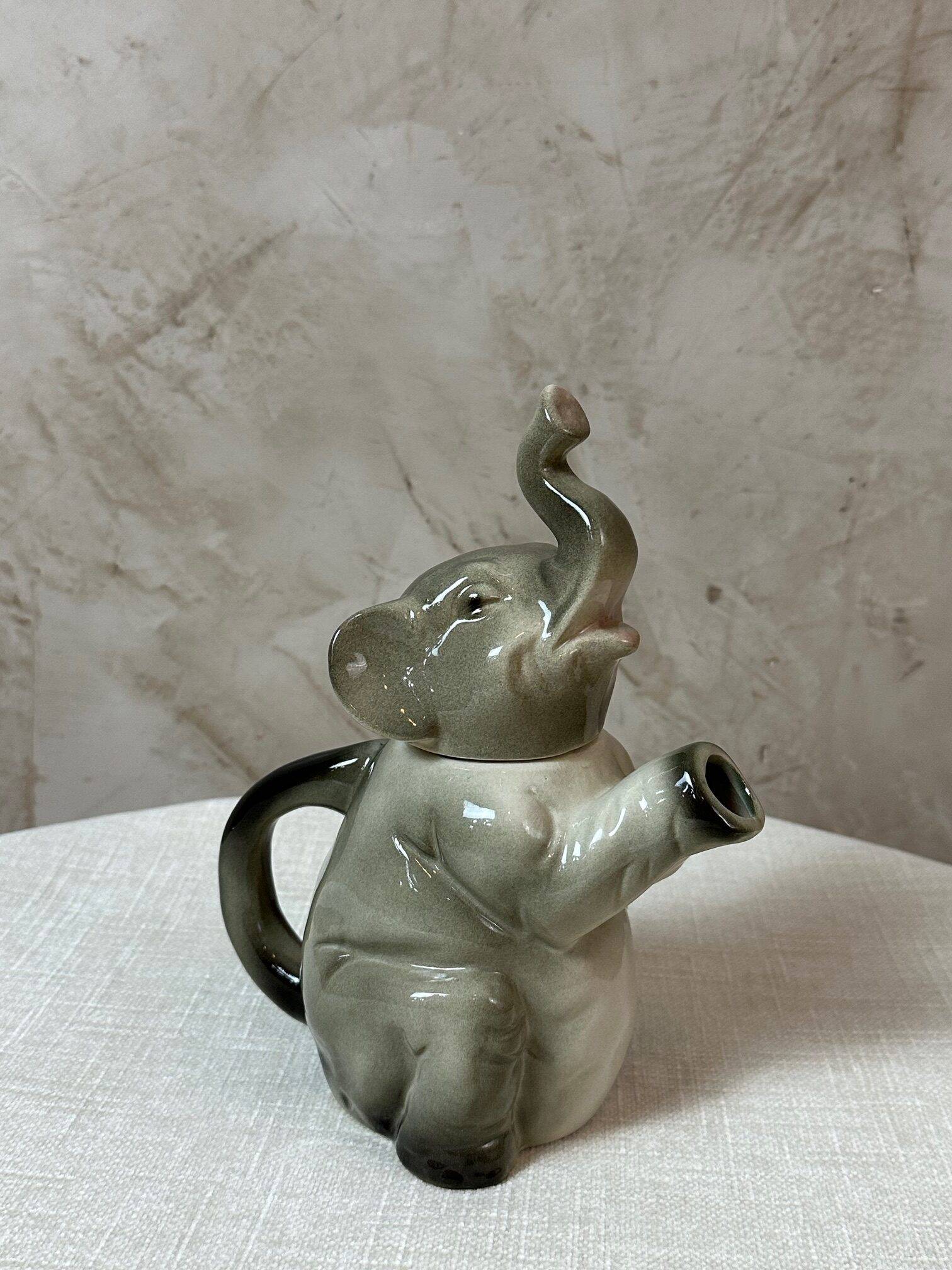 Porcelain elephant teapot