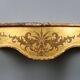 Antique gilded wooden console with marble top, Italy, 19th century.