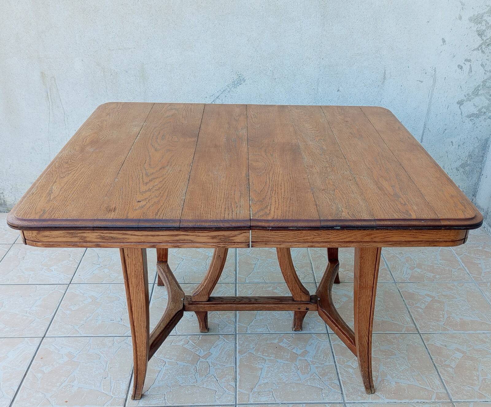Vintage style Art Nouveau oak table