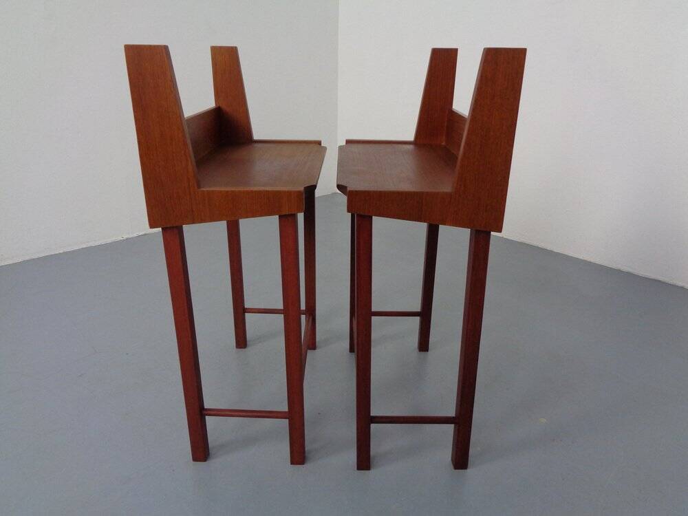 Danish Teak Nightstands, 1960s, Set of 2
