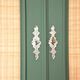 Armoire début XXe revisitée en vert treillis et cannage