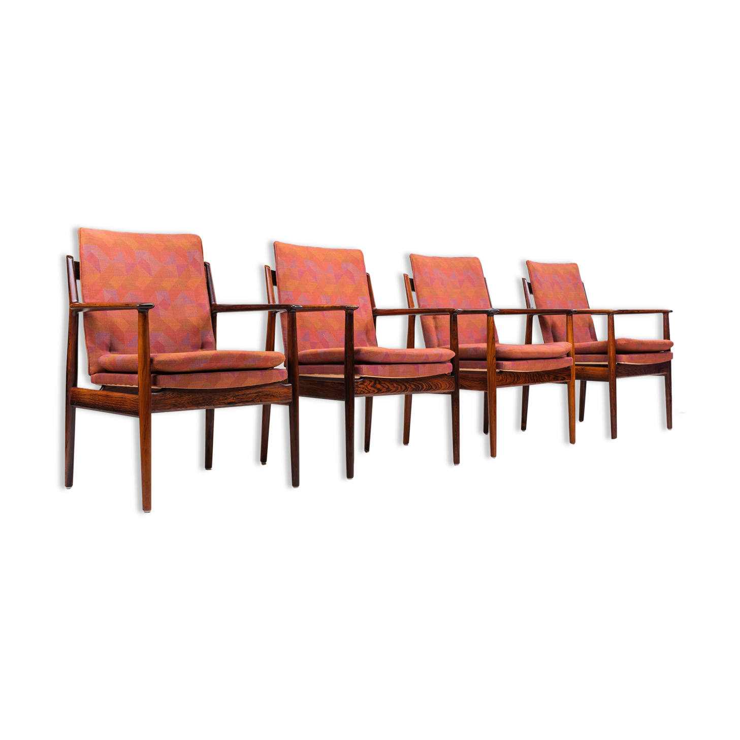 Lot de 4 fauteuils modèle 341 par Arne Vodder pour Sibast
