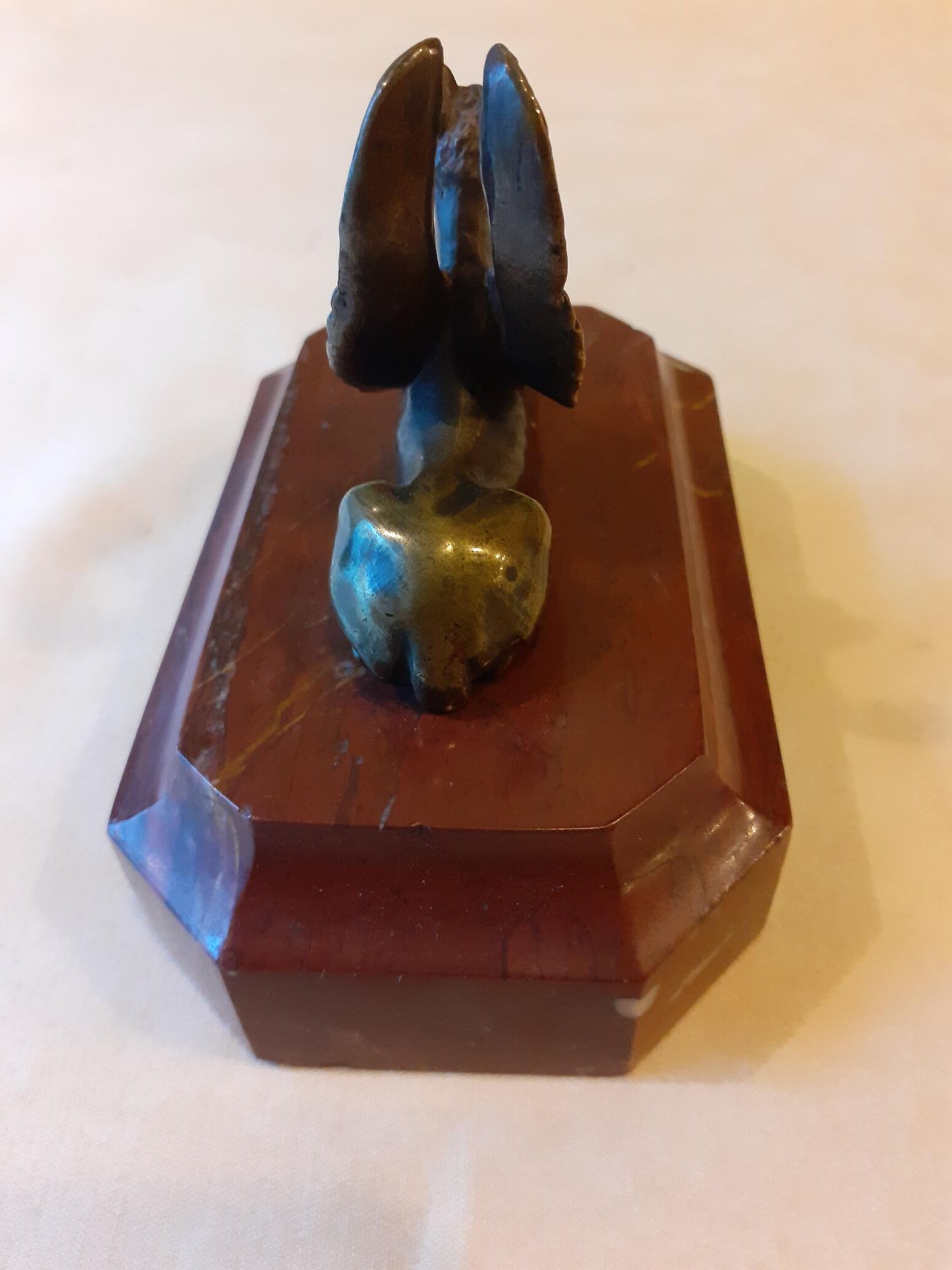 Bronze and marble paper press