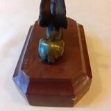 Bronze and marble paper press