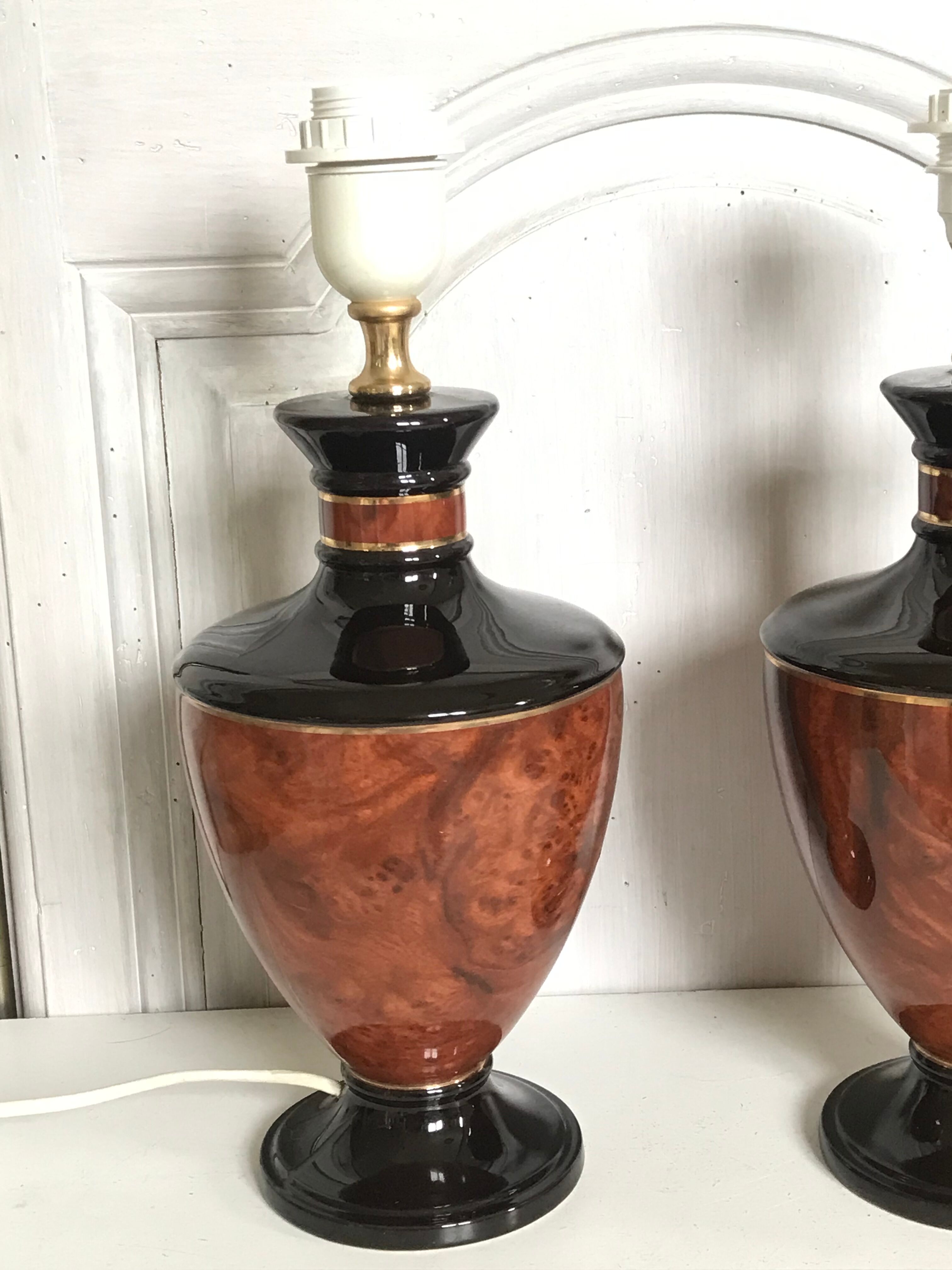 Vintage lamp pair