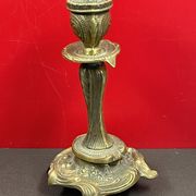 Antique candle holder flowers and leaves bronze art nouveau antique
