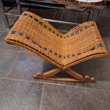 Rattan footrest