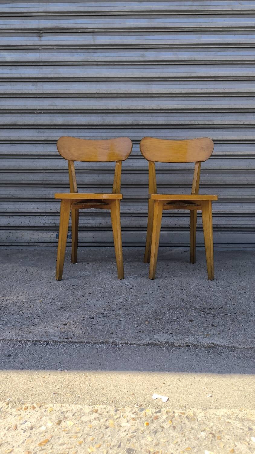 Paire de chaises bistrot Luterma 1960
